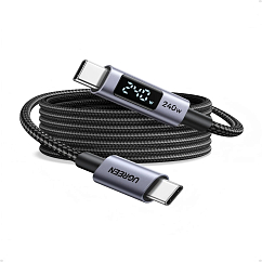 Кабель Ugreen L530 USB-C to USB-C PD 240W Grey Cosmos 2m
