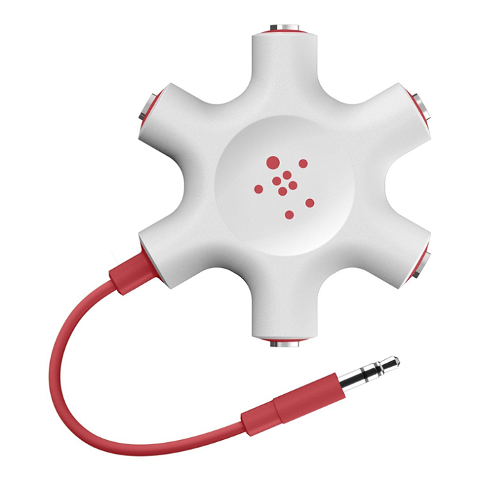 Разветвитель для наушников Belkin Rockstar Multi-Headphone Splitter 5-WAY Red - рис.0