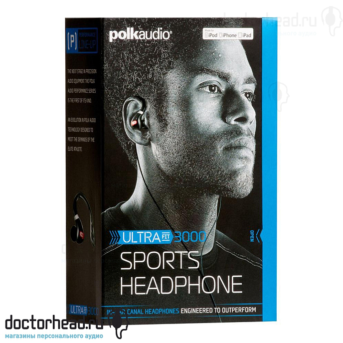 Наушники Polk Audio UltraFit 3000a Black Green - рис.3