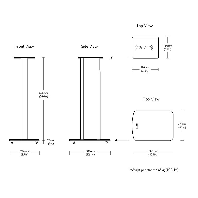 Стойки под акустику KEF Speaker Stand Black - рис.4
