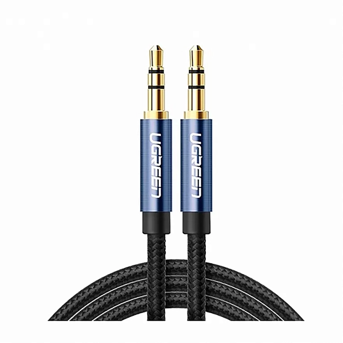 Кабель Ugreen AV112 Cable Gold Plated Metal Case with Braid Blue 1.5m - рис.0