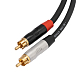 Кабель HeadMade Pro 2RCA - 2RCA Black 0.62m - рис.2
