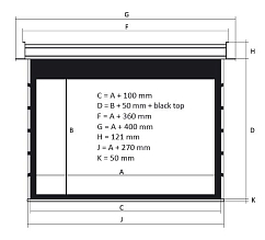 Экран для проектора Kauber InCeiling Tensioned BT Cinema Clear 113