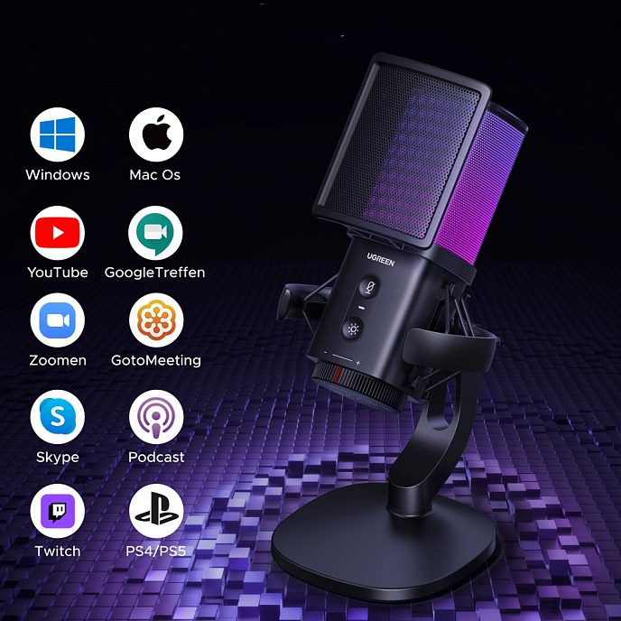 USB-микрофон Ugreen CM581 USB-C Black - рис.5