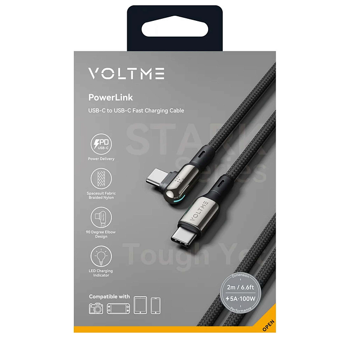 Кабель VOLTME PowerLink Stark CTC USB-C - USB-C 1.2m Black - рис.6