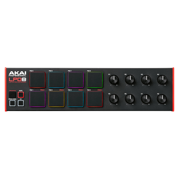 MIDI-контроллер AKAI PRO LPD8 MK2 Black Red - рис.0