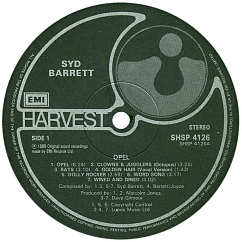 Виниловая пластинка SYD BARRETT OPEL LP