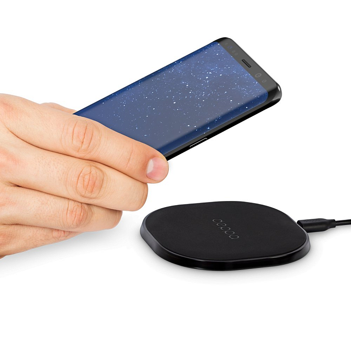 Сетевое зарядное устройство Deppa QI Wireless Fast Charger 10W Black - рис.1