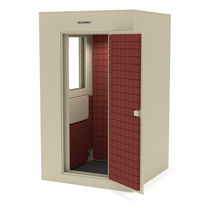 Акустическая кабина IzoRoom Comfort with window Beige Blue - рис.2