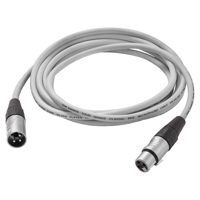 Кабель HeadMade Pro XLR-F - XLR-M Grey 3m - рис.1