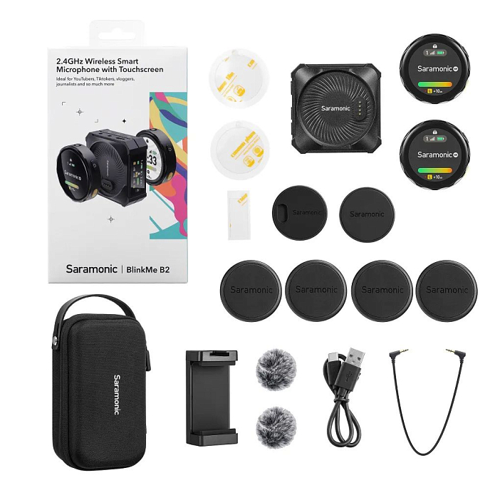 Микрофон беспроводной Saramonic BlinkMe B2 TX + TX + RX Black - рис.12