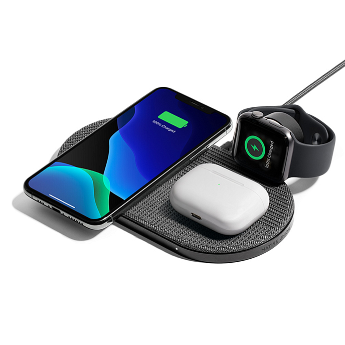 Беспроводная зарядка Native Union Drop Xl Watch Wireless Charger 10W Grey - рис.3