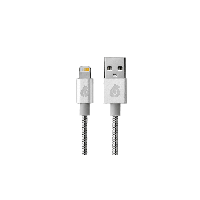 Кабель uBear Force Lightning - USB-A Silver - рис.0