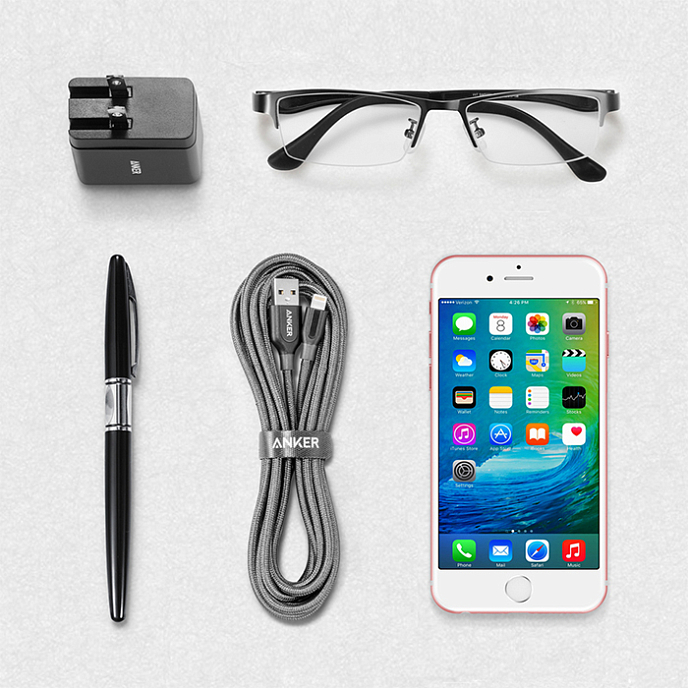 Кабель Anker Powerline+ Lightning 0.3 m Grey - рис.3