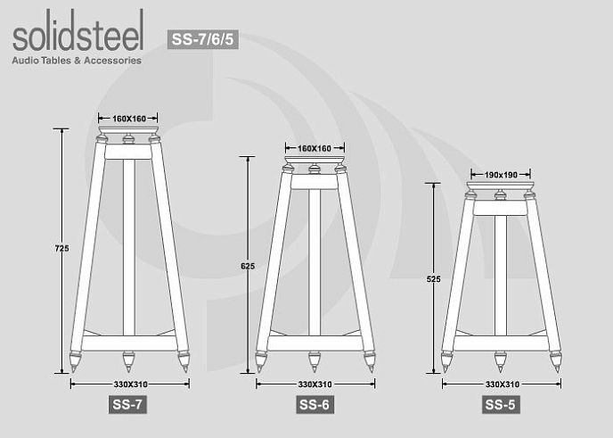 Стойки под акустику Solidsteel SS-5 Raw - рис.1