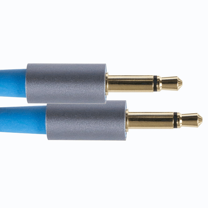 Кабель Dekoni Audio Postsplit 3.5mm with Nylon Woven Jacket Blue - рис.1