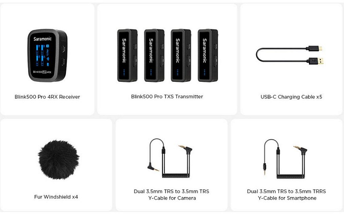 Микрофон беспроводной Saramonic Blink500 Pro B8 Black - рис.7