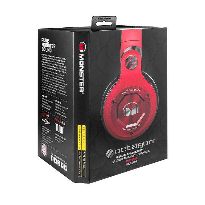 Наушники MONSTER OCTAGON (RED) OVER-EAR - рис.5