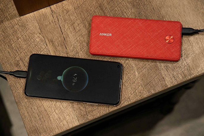 Внешний аккумулятор Anker PowerCore Sense 10000 PD Fabric Red - рис.1