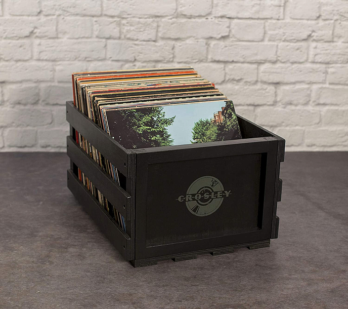 Ящик для винила Crosley Record Storage Crate Black - рис.5