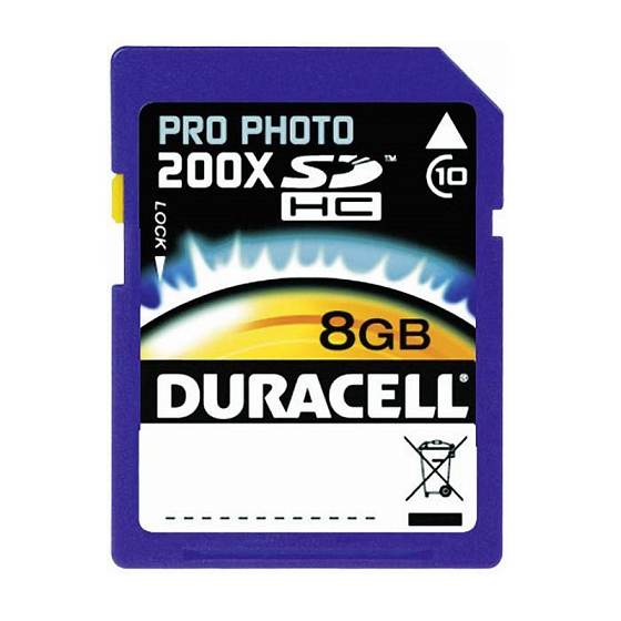 Карта памяти DURACELL DU-SD1008G-R 8GB - рис.0
