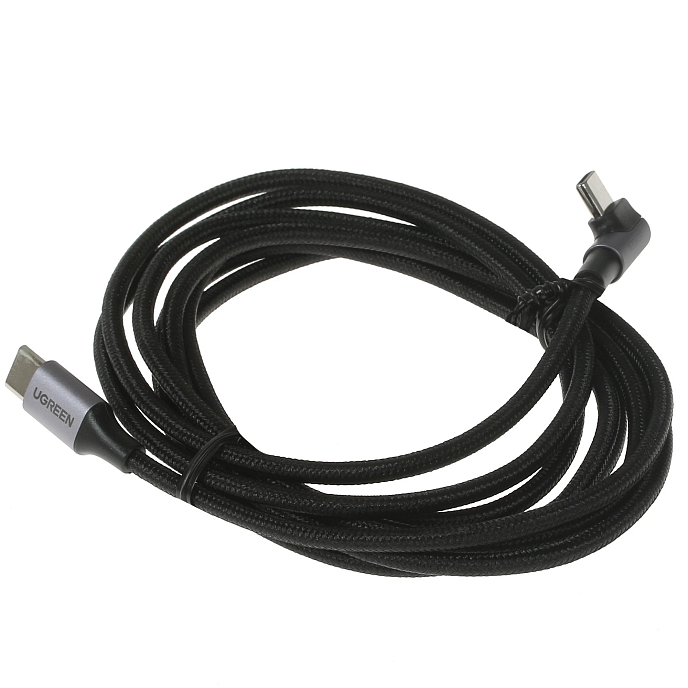 Кабель Ugreen US255 USB-C - USB-C Black/Grey 2m - рис.2