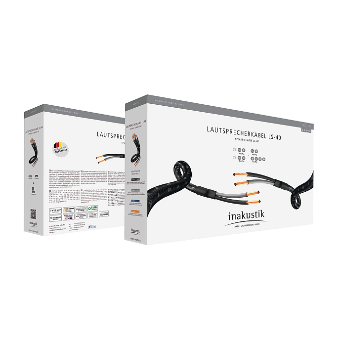 Кабель Inakustik Exzellenz LS-40 Single Wire BFA Banana Black 2х2m - рис.1