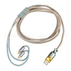 Кабель ddHiFi M110C silver сменный 2-pin кабель для наушников разьем usb-c (SN 28840444853537061023)_Уценка