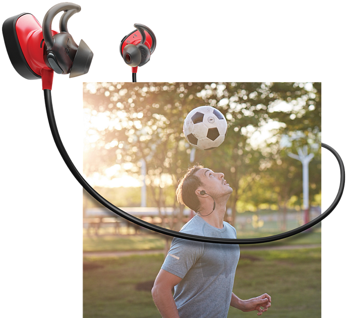 Беспроводные наушники Bose SoundSport Pulse wireless headphones red - рис.5