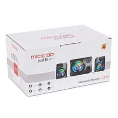 Компьютерные колонки Microlab U210 black полочная акустика 2.1 (SN AEX1018747)_Уценка