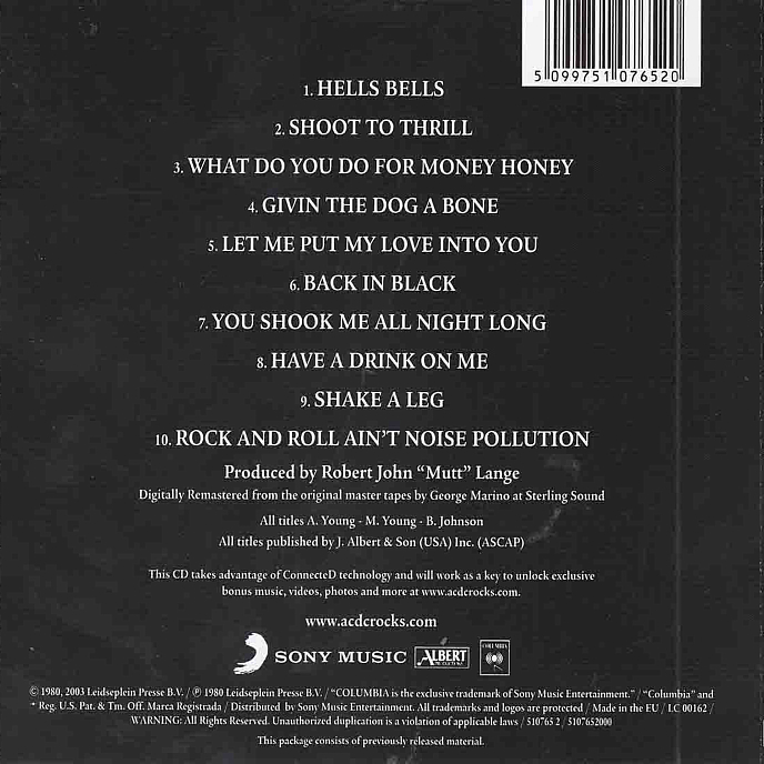 CD-диск AC/DC - Back In Black CD - рис.3