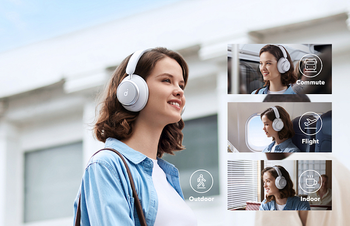 Беспроводные наушники Anker Soundcore Space Q45 white наушники беспроводные полноразмерные (SN AHVWDE0D27401280)_Уценка - рис.9