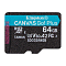 Kingston Canvas Go! Plus 64 Gb A2, V30, UHS-I Class 3 (U3), Class 10