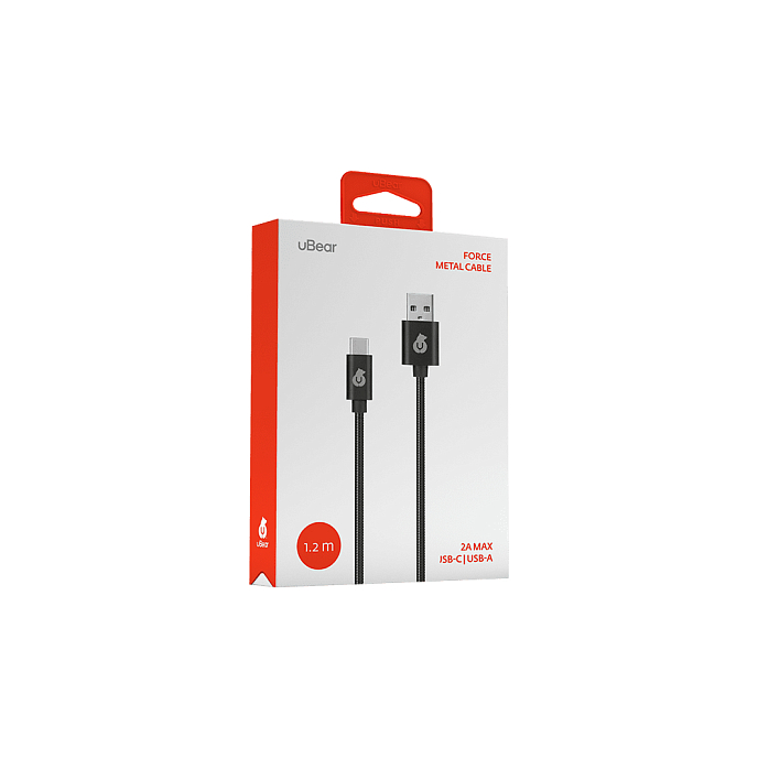 Кабель uBear Force USB-C - USB-A Black - рис.1