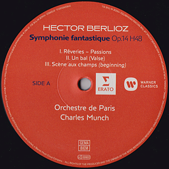 Пластинка Berlioz; Orchestre De Paris; Charles Munch - Symphonie Fantastique - рис.0