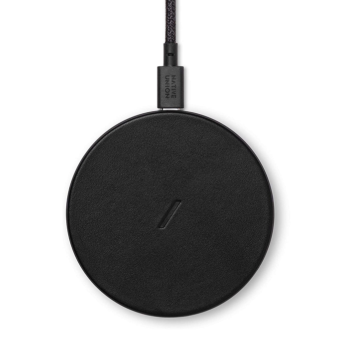 Беспроводная зарядка Native Union Drop Classic Leather Wireless Charger Black - рис.1