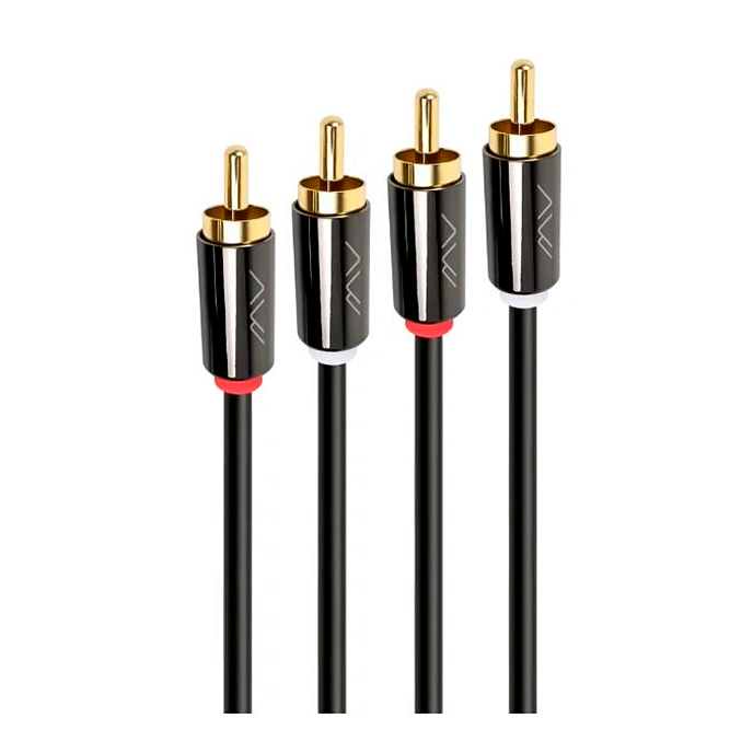 Кабель Caweon VISARIO JJ-3M Grey 2RCA-2RCA 3m - рис.0