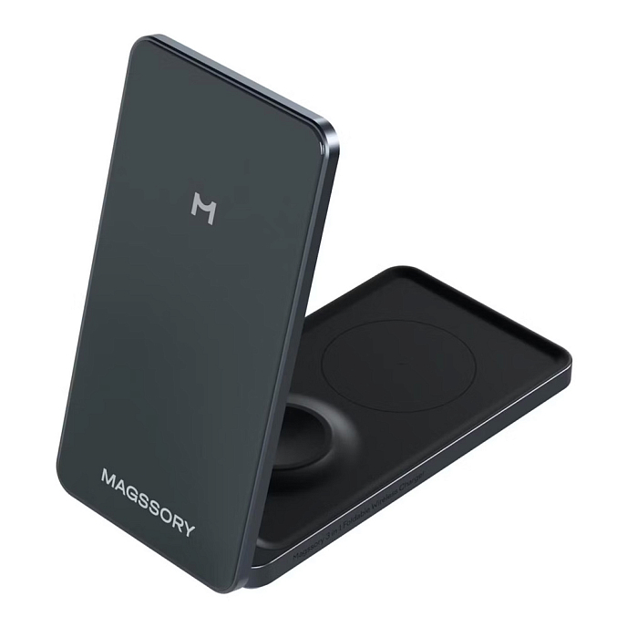 Беспроводная зарядка Magssory Flip Black - рис.0