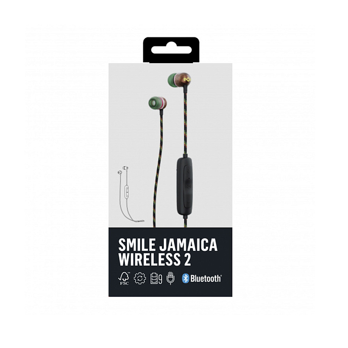 Беспроводные наушники House of Marley Smile Jamaica Wireless 2 Rasta - рис.3