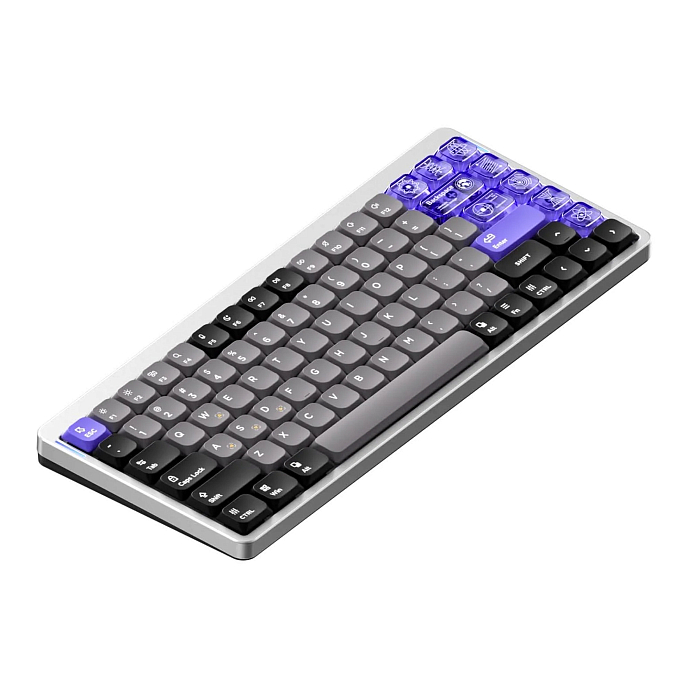 Клавиатура NuPhy Air75 HE (Low-Profile Magnetic Jade Pro Switch) Space Silver - рис.1