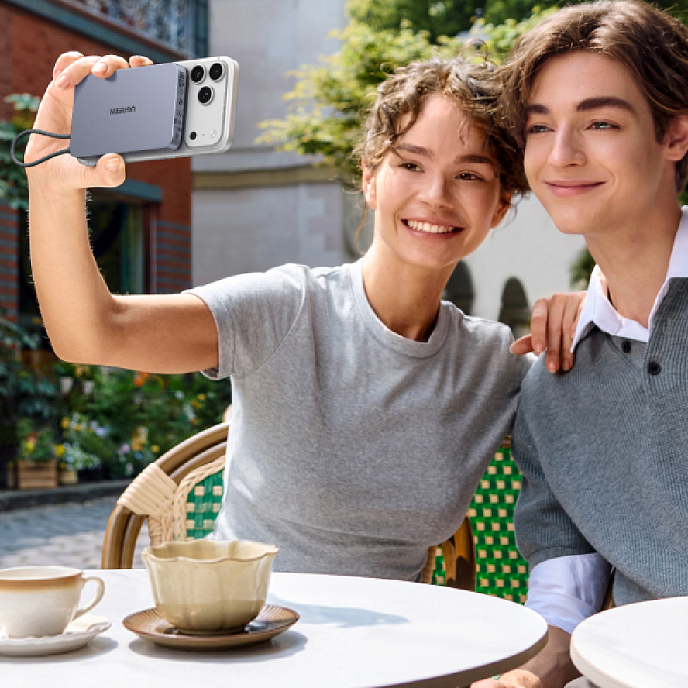 Внешний аккумулятор Ugreen PB570 MagFlow Air Ultra-Slim 10000mAh with USB-C Grey Cosmos - рис.11