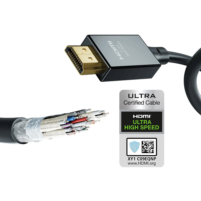 Кабель Inakustik White Line Ultra High Speed HDMI 2m - рис.1