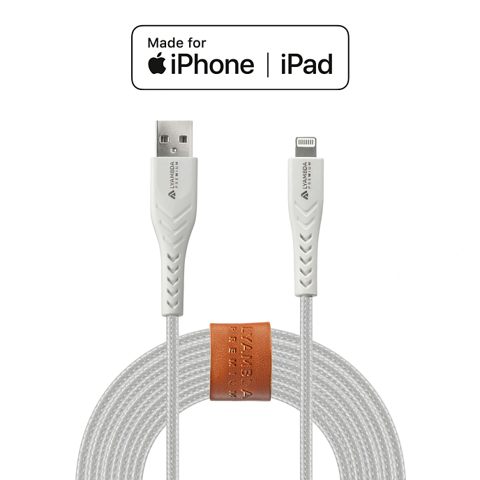 Кабель Lyambda LALm25 USB Type-A/Lightning White - рис.0