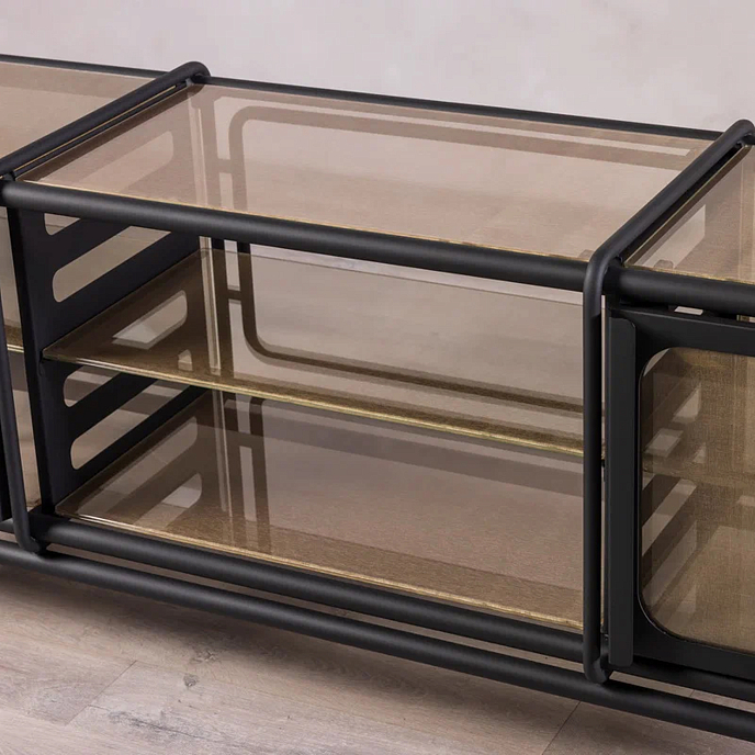 Стойка для Hi-Fi F2F Эфир Matte Black Gold Dark Brown - рис.9