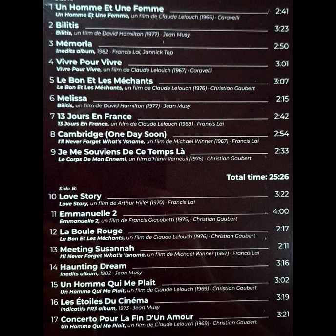 Виниловая пластинка Francis Lai – The Greatest Hits Of All Time LP - рис.1