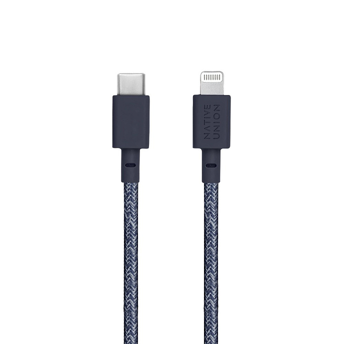 Кабель Native Union Belt USB-C - Lightning Indigo 1.2m - рис.1