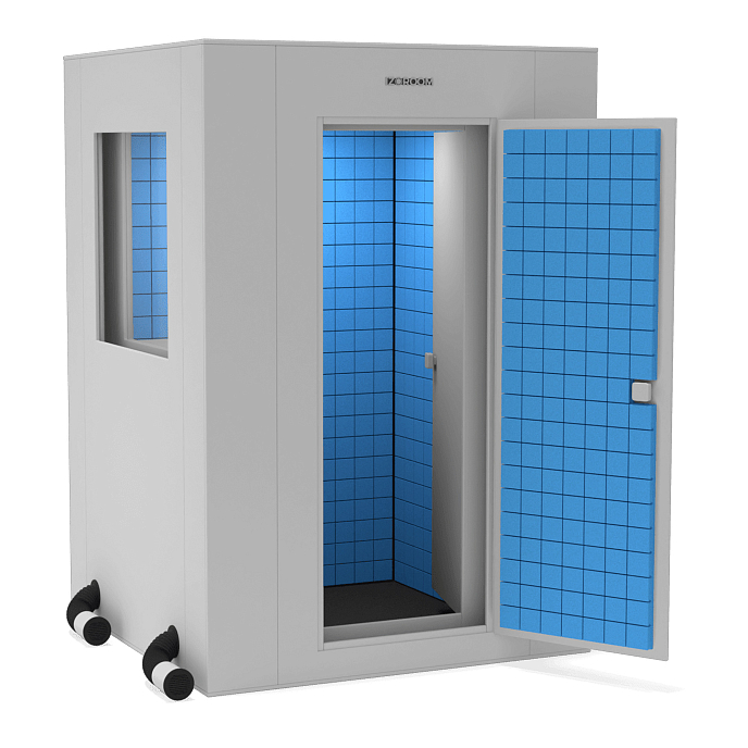 Акустическая кабина IzoRoom Maxi Plus with window Steel Blue - рис.0