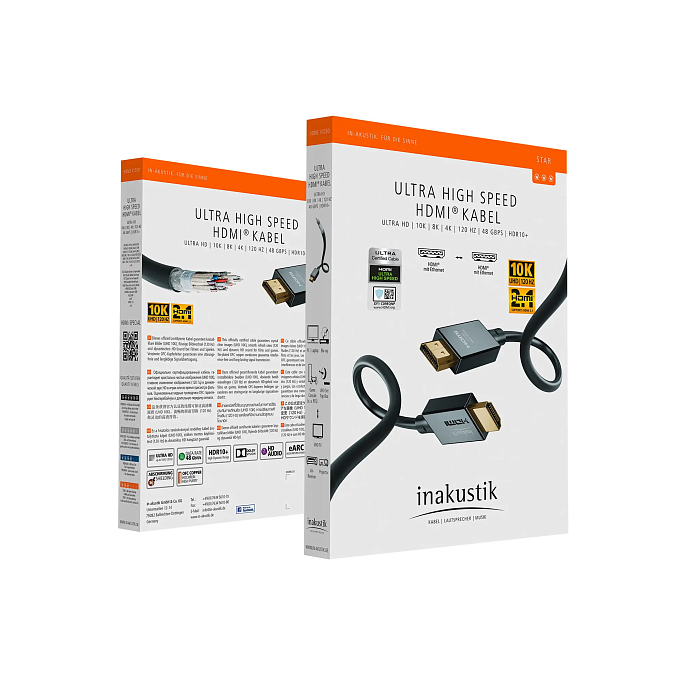 Кабель Inakustik White Line Ultra High Speed HDMI 2m - рис.2