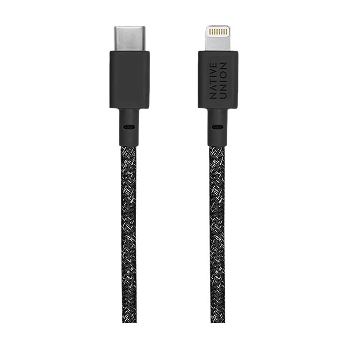 Кабель Native Union Belt USB-C - Lightning Short Cosmos Black 1.2 m - рис.1