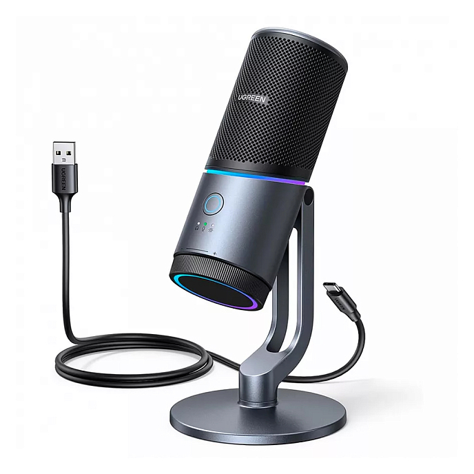 USB-микрофон Ugreen CM769 Grey - рис.0